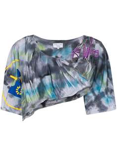 Collina Strada топ Cupcake с драпировкой и графичным принтом