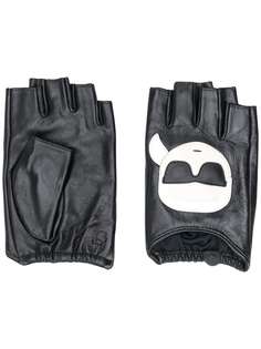 Karl Lagerfeld перчатки-митенки с логотипом