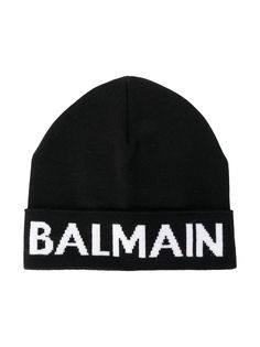Balmain Kids шапка с нашивкой-логотипом