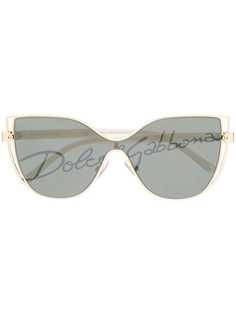 Dolce & Gabbana Eyewear солнцезащитные очки в оправе кошачий глаз с зеркальными линзами