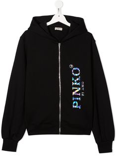 Pinko Kids худи на молнии с логотипом