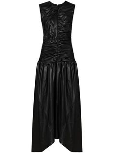 MARKOO платье из искусственной кожи со сборками