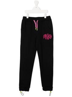 Pinko Kids спортивные брюки с декорированным логотипом