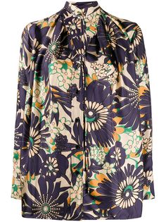 Victoria Beckham блузка с цветочным принтом