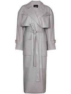 ANOUKI тренч оверсайз из искусственной кожи