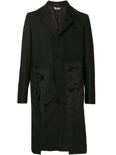 Black Comme Des Garçons пальто асимметричного кроя