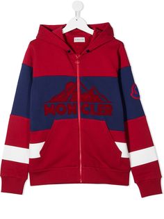 Moncler Kids худи на молнии с логотипом