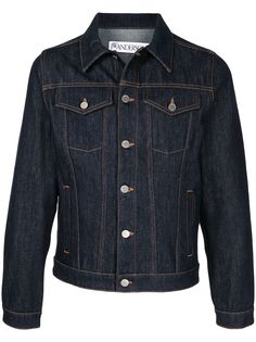 JW Anderson джинсовая куртка с вышитым логотипом