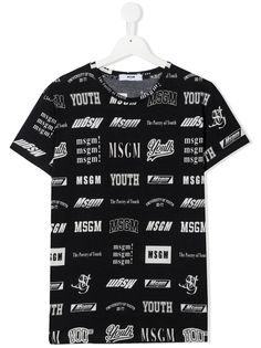 Msgm Kids футболка с логотипом