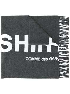 Comme Des Garçons Shirt шарф с бахромой и логотипом