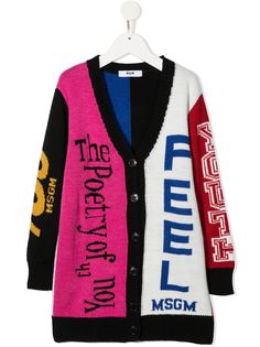 MSGM Kids кардиган вязки интарсия