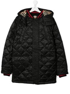 Burberry Kids пуховик с логотипом