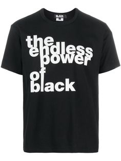 Black Comme Des Garçons футболка с надписью