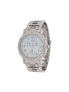 Hermès наручные часы XL Clipper Chronograph pre-owned 44 мм 2000-х годов Hermes