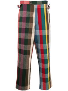 Bode брюки Workshop Plaid прямого кроя