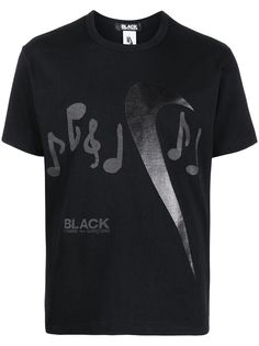 Black Comme Des Garçons футболка с графичным принтом из коллаборации с Nike