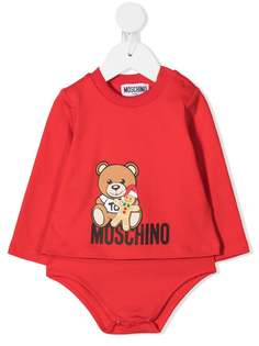 Moschino Kids боди с логотипом