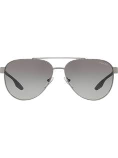 Prada Linea Rossa солнцезащитные очки-авиаторы