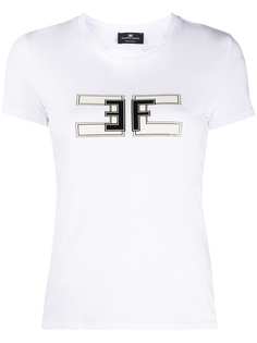 Elisabetta Franchi футболка с круглым вырезом и логотипом