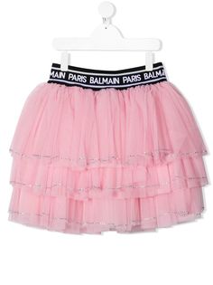Balmain Kids юбка мини с оборками