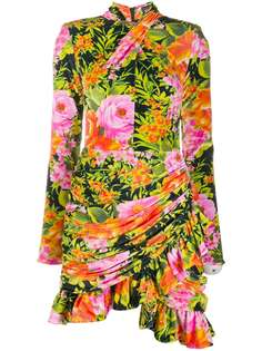 Richard Quinn платье мини из джерси с цветочным принтом