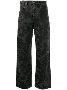 Balenciaga укороченные джинсы с цветочным узором