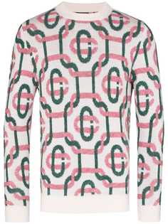 Casablanca свитер вязки интарсия с монограммой