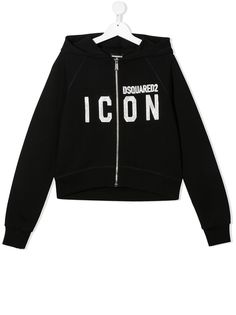 Dsquared2 Kids декорированная куртка Icon на молнии