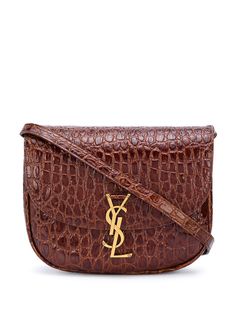 Saint Laurent сумка Kaia с тиснением под кожу крокодила