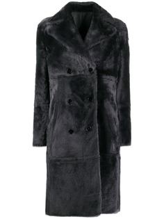 Yves Salomon приталенное двубортное пальто