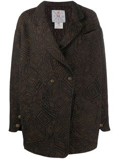 Fendi Pre-Owned двубортное пальто 1980-х годов