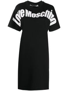Love Moschino платье-футболка с круглым вырезом и логотипом