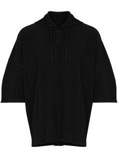 Homme Plissé Issey Miyake худи с короткими рукавами и складками