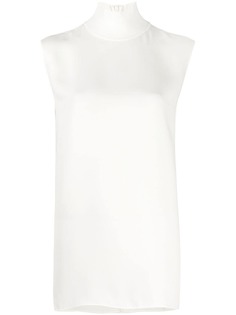 Joseph атласный топ с высоким воротником