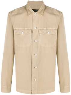 AllSaints джинсовая рубашка с накладными карманами