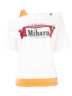 Maison Mihara Yasuhiro многослойная футболка с открытыми плечами