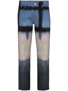 Collina Strada укороченные джинсы с принтом тай-дай