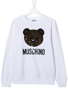 Moschino Kids топ с графичным принтом и логотипом