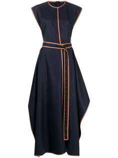 Stella McCartney платье макси Eloise с контрастной окантовкой