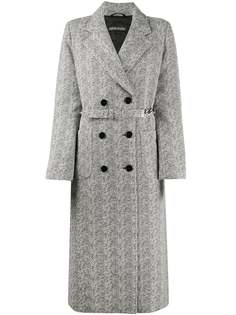 Ermanno Ermanno пальто на пуговицах с узором шеврон