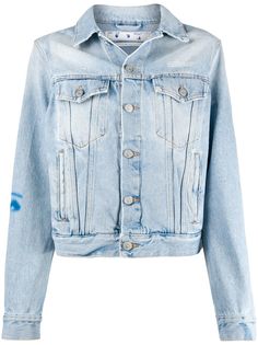 Off-White джинсовая куртка с принтом