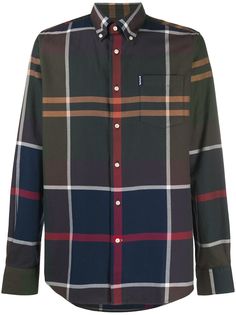 Barbour клетчатая рубашка с длинными рукавами