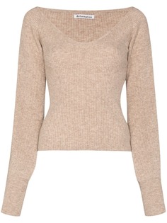 Reformation свитер Heart с V-образным вырезом