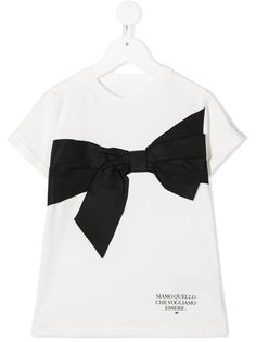 Elisabetta Franchi La Mia Bambina футболка с бантом