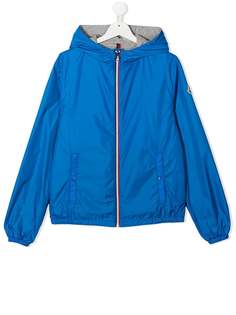 Moncler Kids ветровка с нашивкой-логотипом