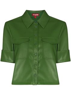 STAUD рубашка из искусственной кожи