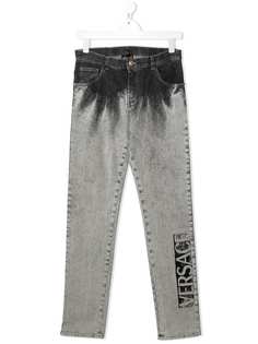 Young Versace прямые джинсы с эффектом потертости