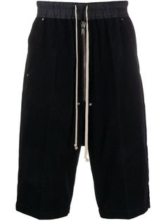 Rick Owens шорты с низким шаговым швом и кулиской