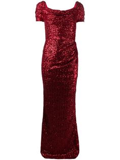 Dolce & Gabbana платье с пайетками и сборками