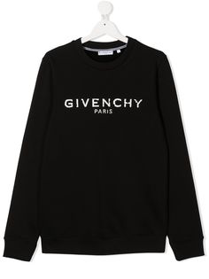 Givenchy Kids толстовка с круглым вырезом и логотипом